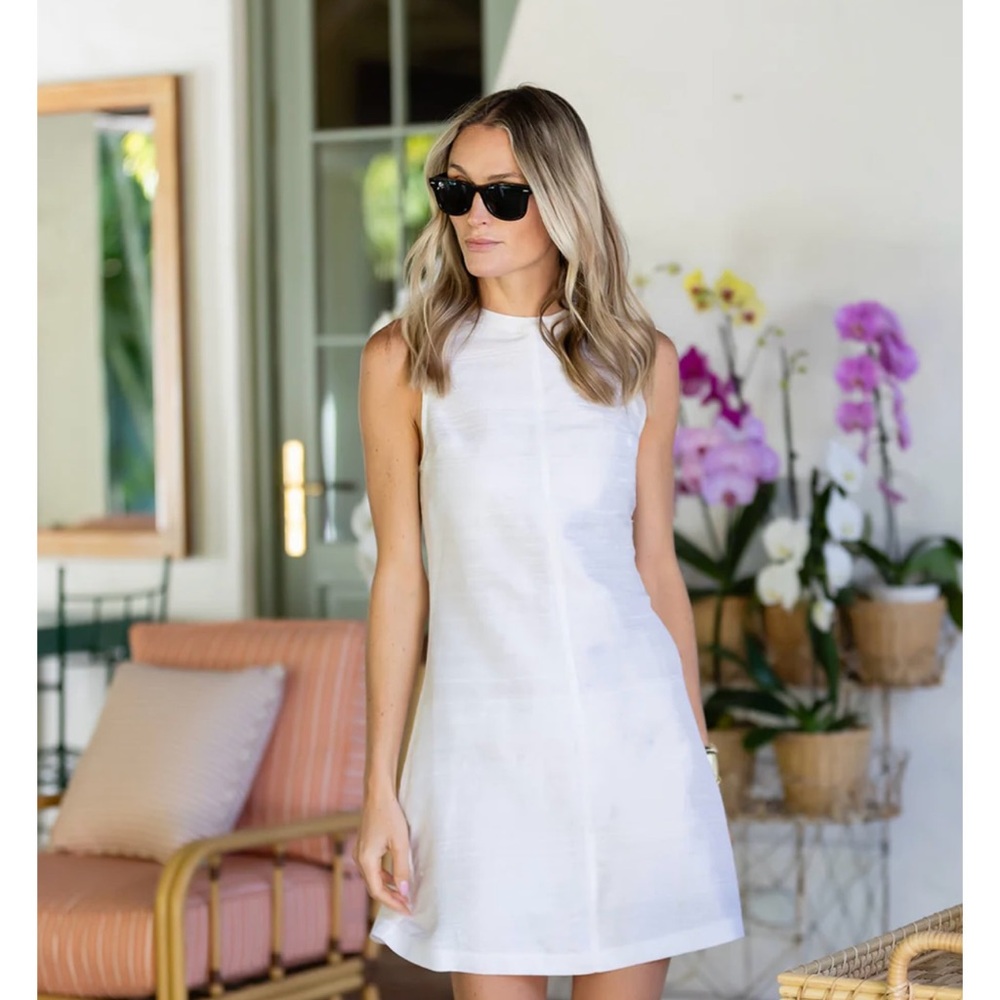 Julia Amory Baby Jane Blanc Dupioni Silk Dress
